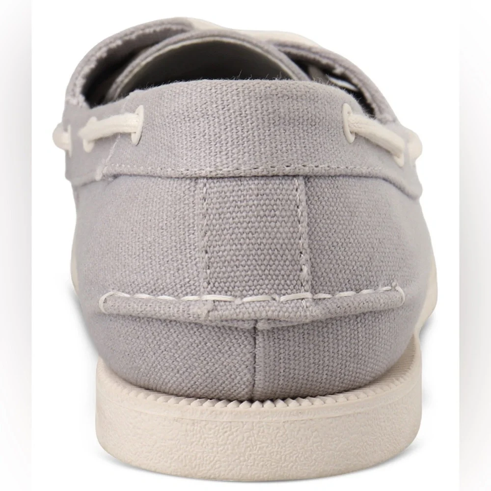 Club Room Men's Elliot Lace-Up Cotton Canvas Boat Shoes- Size 7